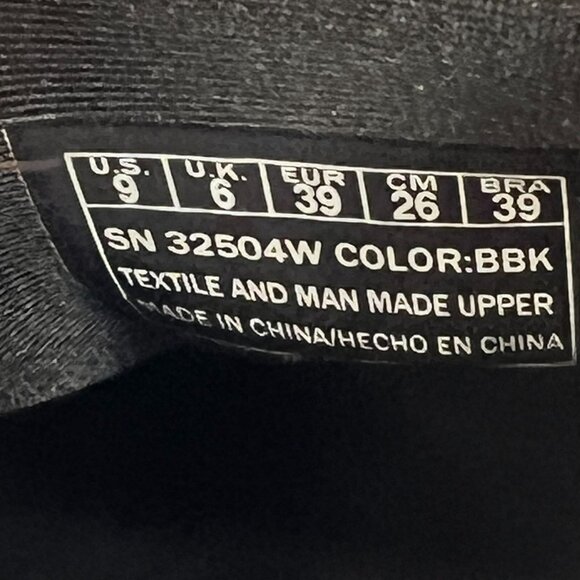 Skechers Bobs Womens 32504W Black Squad Tough Talk Lace Up Size 9 Walking Shoes - Picture 9 of 9